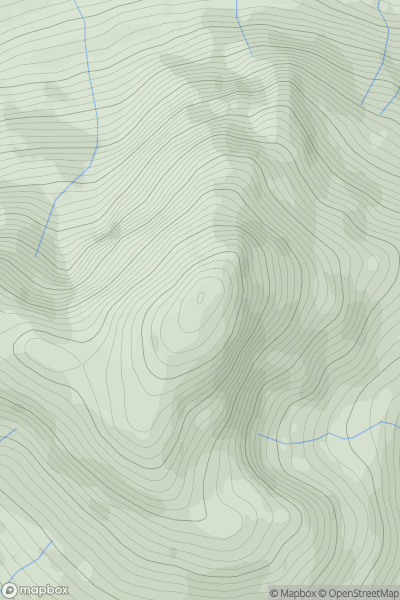 Thumbnail image for A' Chrois [Inveraray to Crianlarich] showing contour plot for surrounding peak